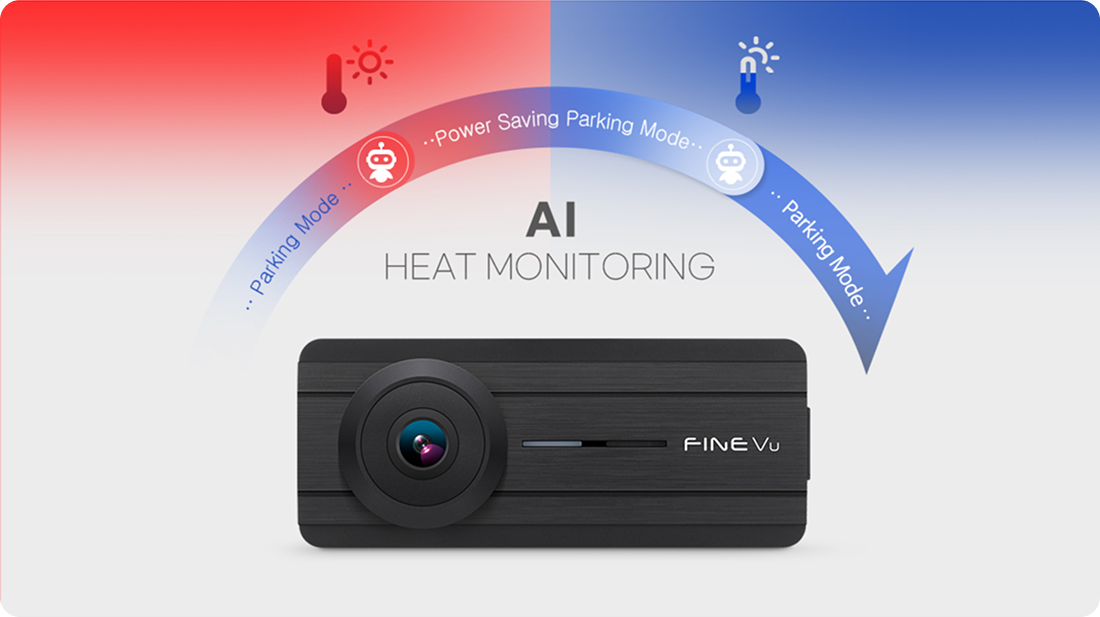 FineVu GX1000 Dash Camera - Smart AI Heat Monitoring