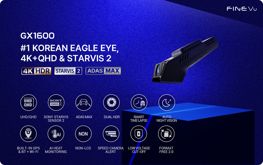 FineVu GX1000 Dash Cam Front Image