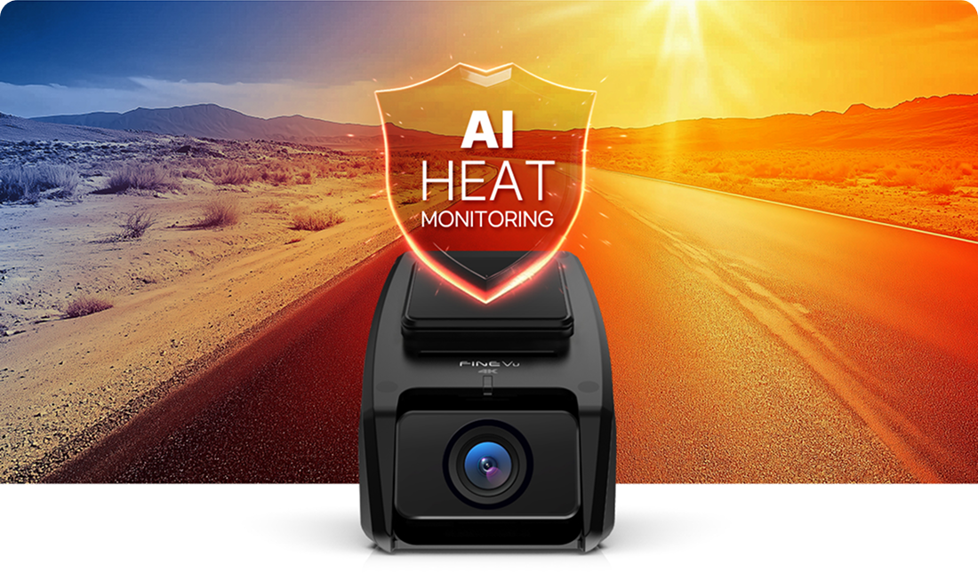 FineVu GX1000 Dash Camera - Smart AI Heat Monitoring