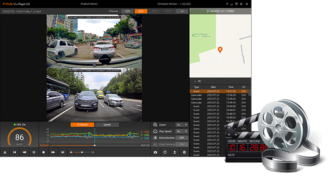 FineVu GX1000 - Front Vehicle Motion Alert